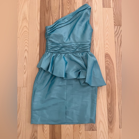 Blue Jessica Simpson One Shoulder Cocktail Dress - Picture 2 of 2